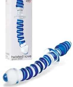 Adam and Eve 8.75" Double Ended Twisted Glass Dildo & Plug