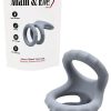 Adam and Eve Adam's 2.7" Triple Ring Ridged Silicone Cock And Ball Cage