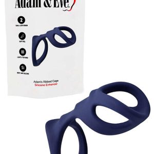 Adam and Eve Adam's 4.5" Ribbed Cock and Ball Cage