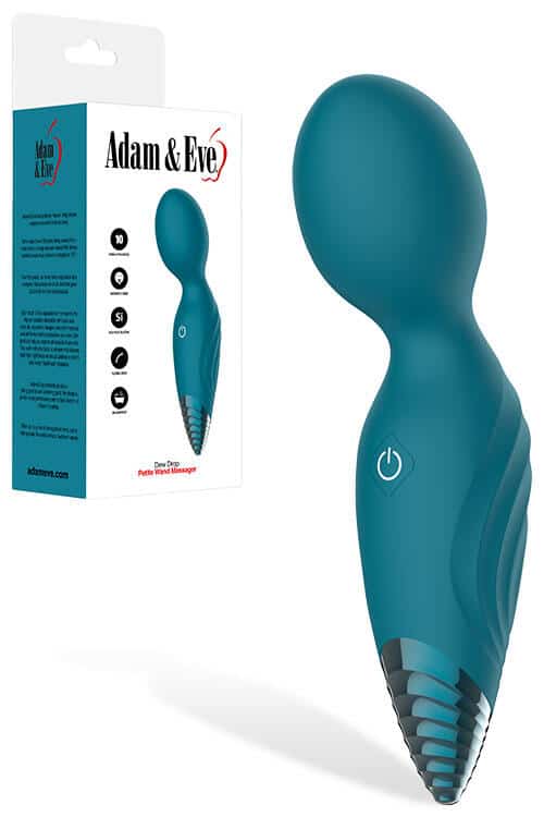 Adam and Eve Dew Drop 5" Petite Wand Massager Adam and Eve Dew Drop 5" Petite Wand Massager