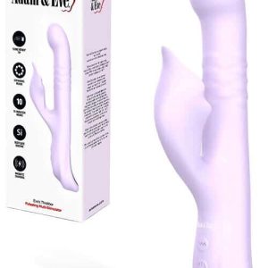 Adam and Eve Eve's Throbber Pulsating 10" Rabbit Vibrator with Come Hither Motion