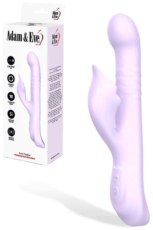 Adam and Eve Eve's Throbber Pulsating 10" Rabbit Vibrator with Come Hither Motion Adam and Eve Eve's Throbber Pulsating 10" Rabbit Vibrator with Come Hither Motion
