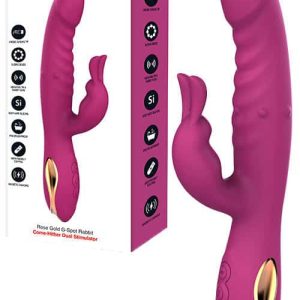 Adam and Eve Rose Gold Come Hither G-Spot 8.8" Rabbit Vibrator