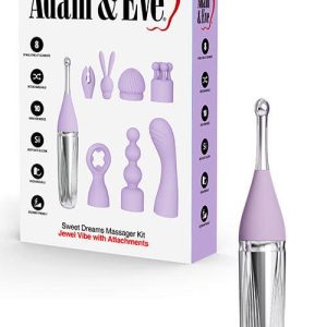Adam and Eve Sweet Dreams Massager Kit with 8 Vibrator Attachments