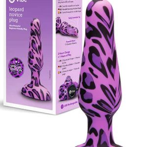 B-Vibe Leopard Novice 4" Vibrating Butt Plug