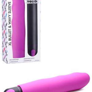 Bang XL 9.8" Vibrating Bullet With Wavy Silicone Sleeve