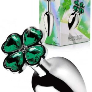 Booty Sparks Lucky Clover 2.6" Metal Butt Plug | Small
