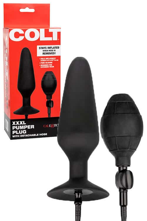 COLT COLT XXXL Pumper 6.25" Anal Plug with Detachable Hose COLT COLT XXXL Pumper 6.25" Anal Plug with Detachable Hose