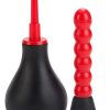 Calexotics 4" Ribbed Anal Douche with Interchangable Nozzles