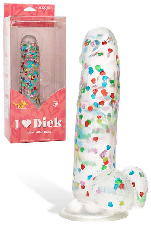 Calexotics Naughty Bits 7" Heart Filled Dildo Calexotics Naughty Bits 7" Heart Filled Dildo