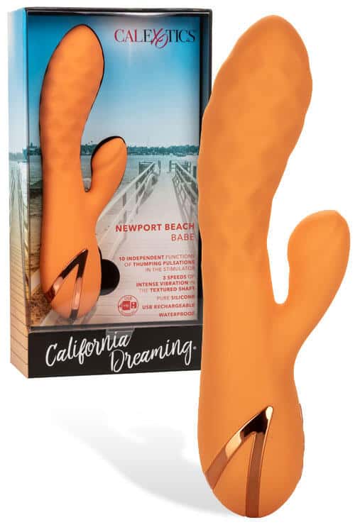 Calexotics Newport Beach Babe 8.5" Thumping Rabbit Vibrator Calexotics Newport Beach Babe 8.5" Thumping Rabbit Vibrator