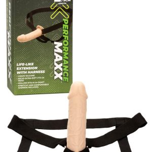 Calexotics Performance Maxx 7" Life Like Penis Extension Sleeve plus Harness