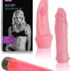 Calexotics Sultry Sensation 3 Piece Kit Pleasure Sleeve & 6.5" Classic Vibrator Set