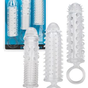 Calexotics Textured Penis Extension Sleeve Set (3 pce)