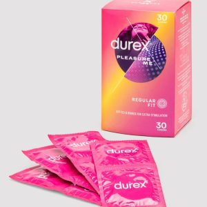 Durex Dotted & Ribbed Texture Latex Condoms Regular Fit (30 Pack)