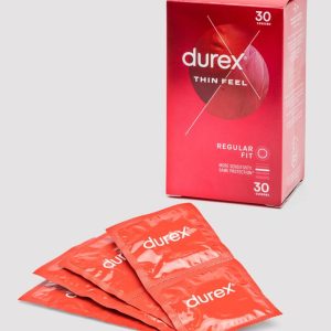 Durex Thin Feel Latex Condoms Regular Fit (30 Pack)