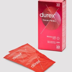 Durex Thin Feel Latex Condoms Regular Fit (Pack of 10+2 Free)