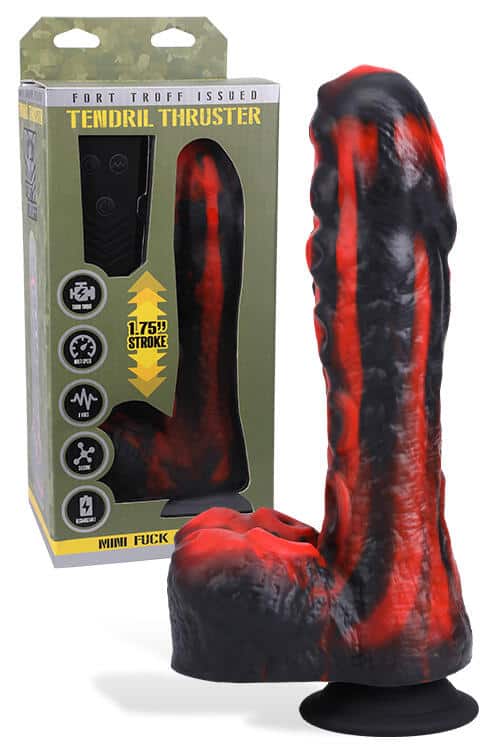 Fort Troff Tendril Thruster 8.5" Mini Red Sex Machine Fort Troff Tendril Thruster 8.5" Mini Red Sex Machine