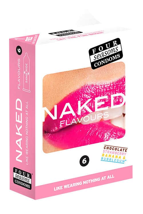 Four Seasons Naked Flavours 6 Pack Flavoured Latex Condoms Four Seasons Naked Flavours 6 Pack Flavoured Latex Condoms