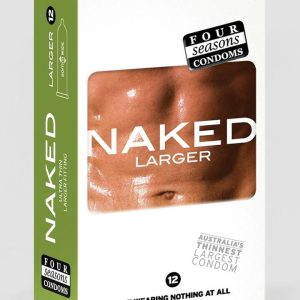 Four Seasons Naked Larger Latex Condoms 60mm (12 Pack)