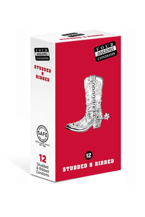 Four Seasons Studded & Ribbed Condoms (12 pack) Four Seasons Studded & Ribbed Condoms (12 pack)