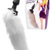 Frisky Vibrating 4" Anal Plug with White Tail