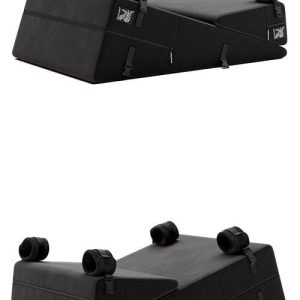 Liberator Black Label 24" Wedge & Ramp Sex Positioning Pillow Combo with Cuffs & Blindfold