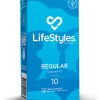 Lifestyles Regular 10 Pack Comfort Fit Latex Condoms