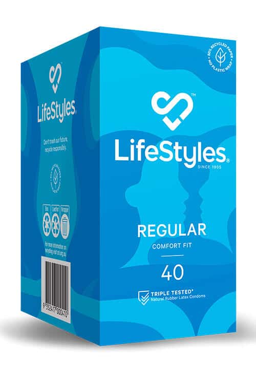 Lifestyles Regular 40 Pack Comfort Latex Condoms Lifestyles Regular 40 Pack Comfort Latex Condoms