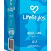 Lifestyles Regular 40 Pack Comfort Latex Condoms