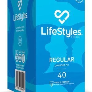 Lifestyles Regular 40 Pack Comfort Latex Condoms