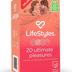 Lifestyles Ultimate Pleasures 20 Pack Textured Latex Condoms