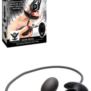 Master Series Dark Pearl Inflatable Remote Controllable Vibrating Butt Plug