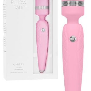 Pillow Talk Cheeky 8.1" Vibrating Wand Massager with Swarovski Crystal Accent