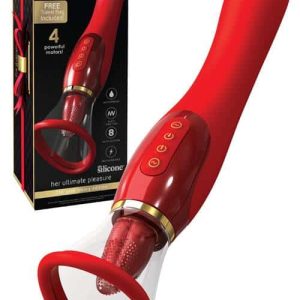 Pipedream 24K Gold Her Ultimate Pleasure Pump with Tongue & Vibrating G Spot Handle