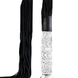Pipedream Flogger with 6.75" Glass Dildo Handle