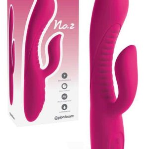 Pipedream Partially Ribbed Silicone 8.75" G Spot Rabbit Vibrator
