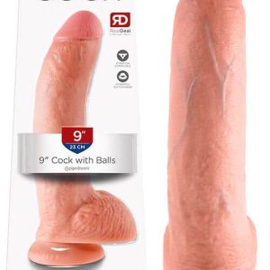 Pipedream Realistic 9" Suction Cup Dong with Balls