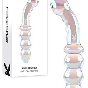 Playboy Jewels Double 6.7" Glass Double Ended Dildo
