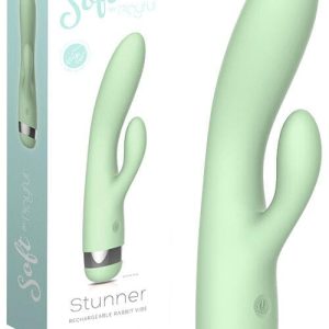 Playful Stunner 7.5" Super Soft Silicone Rabbit Vibrator