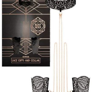 Rosy Gold Nouveau Lace Cuffs and Collar