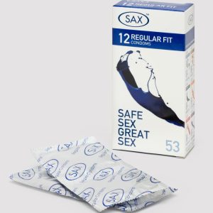 SAX Regular Fit 53mm Latex Condoms (12 Pack)