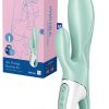 Satisfyer Air Pump Bunny 5 8" Inflatable Rabbit Vibrator with App Control