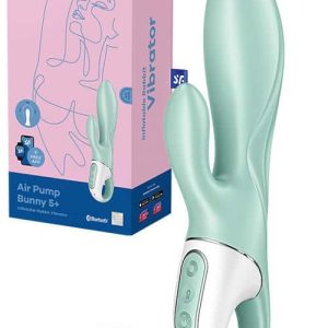 Satisfyer Air Pump Bunny 5 8" Inflatable Rabbit Vibrator with App Control