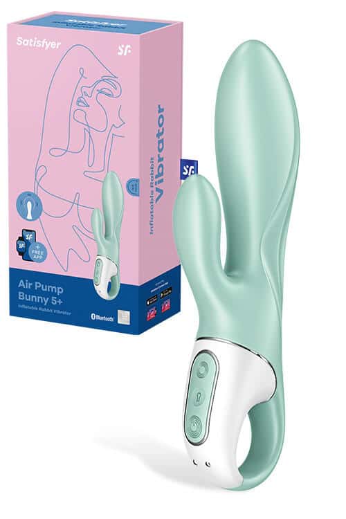 Satisfyer Air Pump Bunny 5 8" Inflatable Rabbit Vibrator with App Control Satisfyer Air Pump Bunny 5 8" Inflatable Rabbit Vibrator with App Control