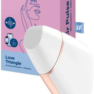 Satisfyer Love Triangle 3.5" Air Pulse Clitoral Stimulator With Vibration & App