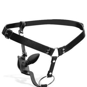 Strict 3.75" Butt Plug & Cock Ring Harness