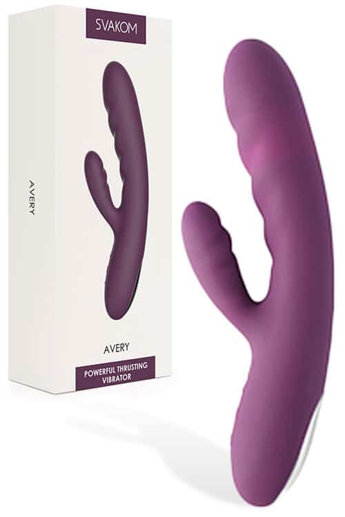 Svakom Avery 7.3" Thrusting Rabbit Vibrator Svakom Avery 7.3" Thrusting Rabbit Vibrator