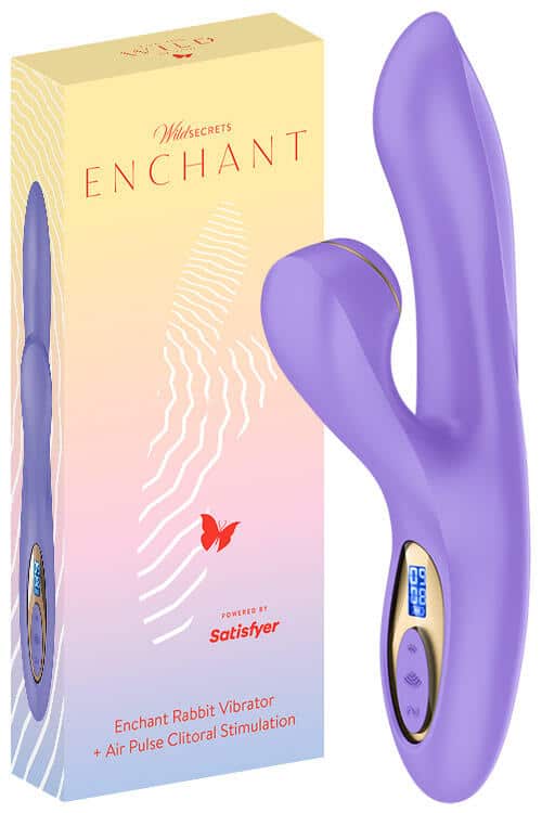 Wild Secrets Enchant 9.1" Air Pulse Rabbit Vibrator - powered by Satisfyer Wild Secrets Enchant 9.1" Air Pulse Rabbit Vibrator - powered by Satisfyer