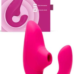 Womanizer Blend 5.5" Rabbit Vibrator with Pleasure Air Pulse Clitoral Stimulator